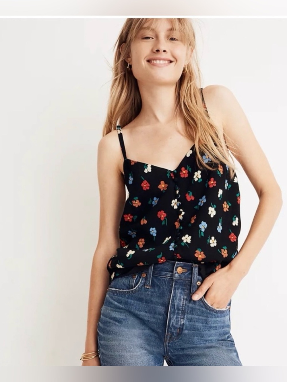 Madewell Button Down Cami in Pressed Flowers
Size 8
